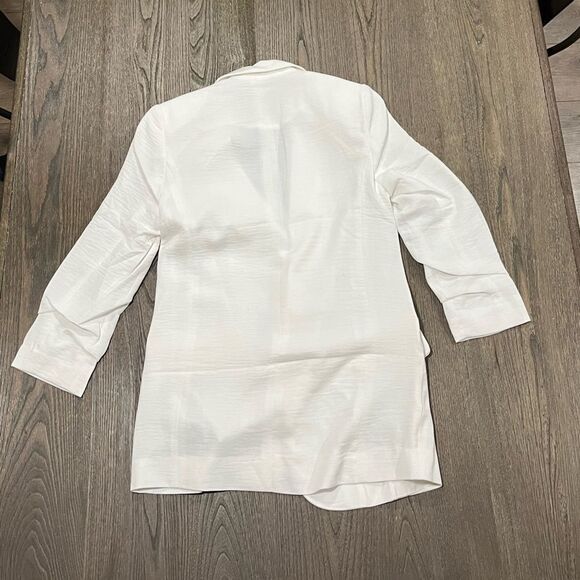 NWOT Guess Womens White Long Line Blazer Jacket Size XS - Picture 8 of 9